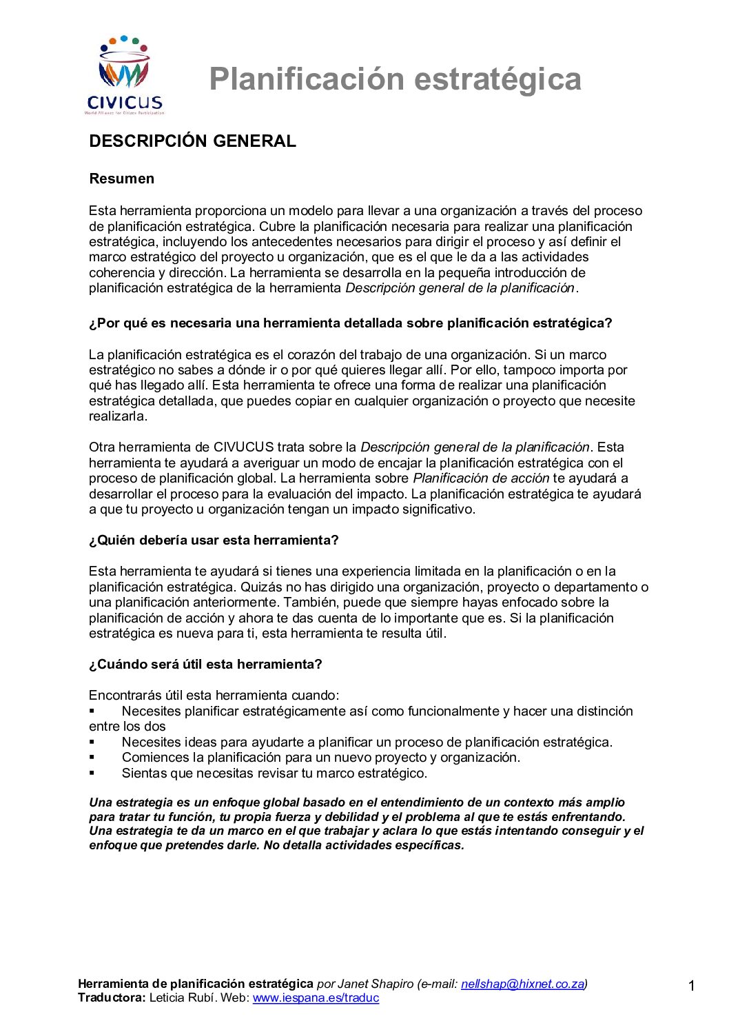 Planificacion strategica pdf